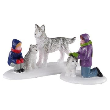 Lemax - Future Sled Dogs set of 2
