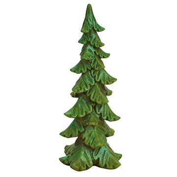 Groene Dennenboom Glitters 24cm - Polystone - Wurm