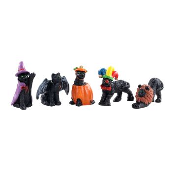 Spooky Town - Halloween Cats set of 5
