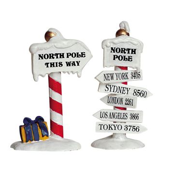 Lemax - North Pole Signs set of 2