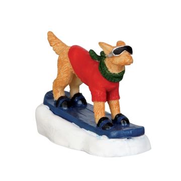 Lemax - Snowboarding Dog