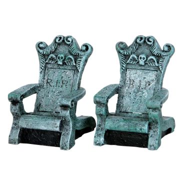 Spooky Town - Tombstone Chairs - Set van 2